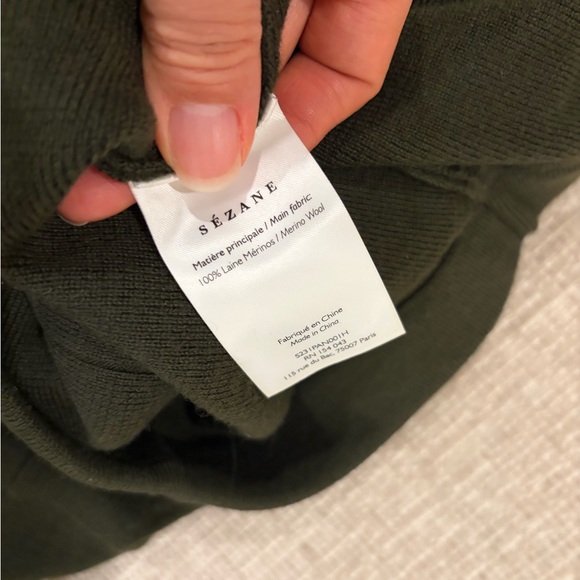 Sezane Matthew Trousers Size S Khaki - Picture 7 of 7